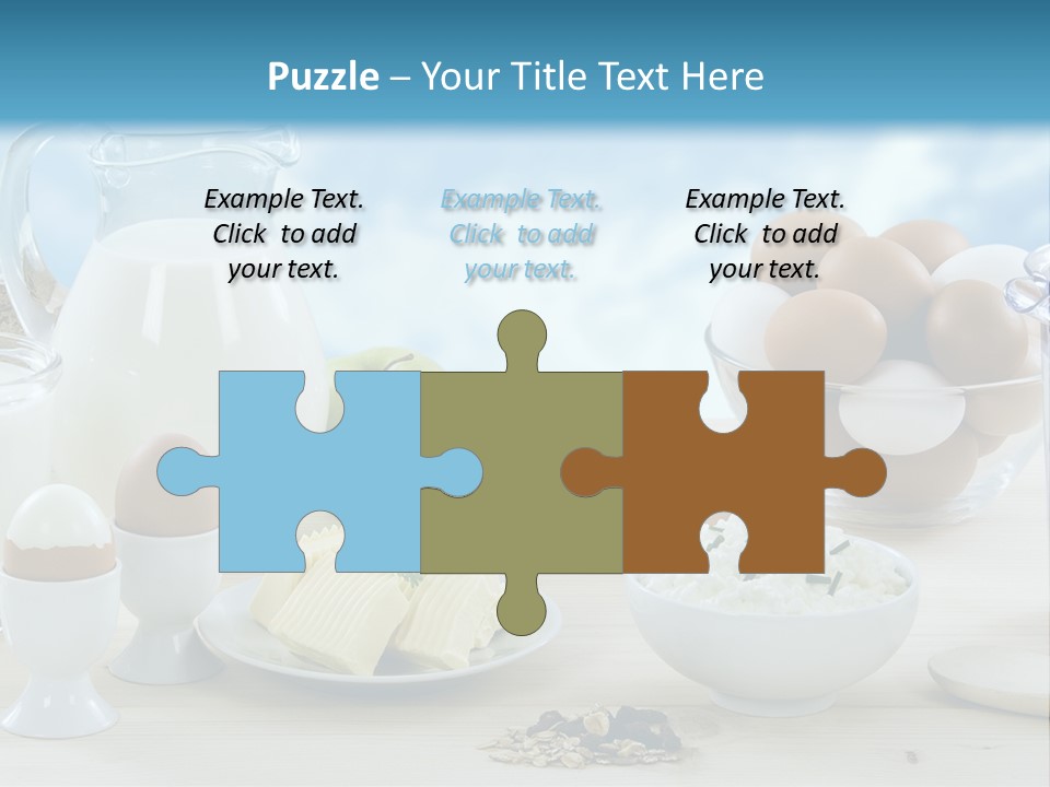 Groceries Cups Buttermilk PowerPoint Template