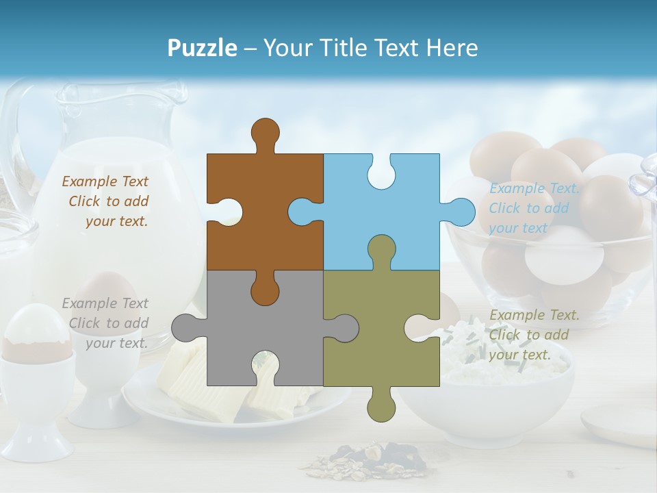 Groceries Cups Buttermilk PowerPoint Template