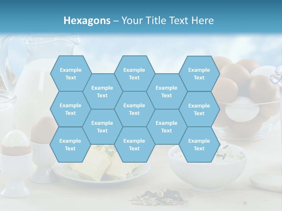 Groceries Cups Buttermilk PowerPoint Template