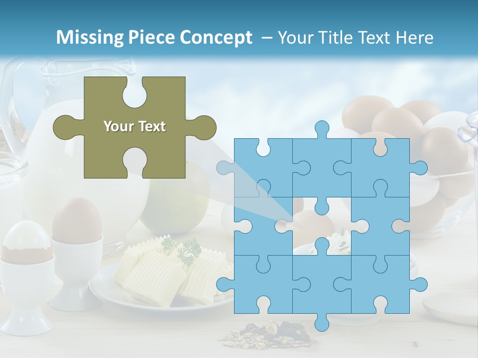 Groceries Cups Buttermilk PowerPoint Template