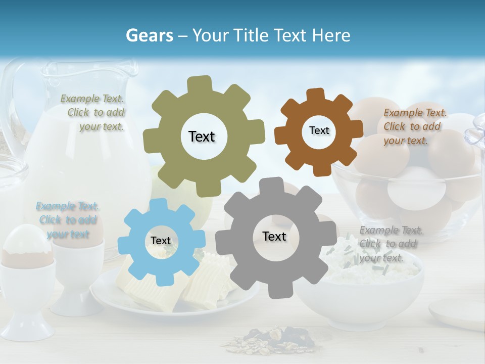 Groceries Cups Buttermilk PowerPoint Template