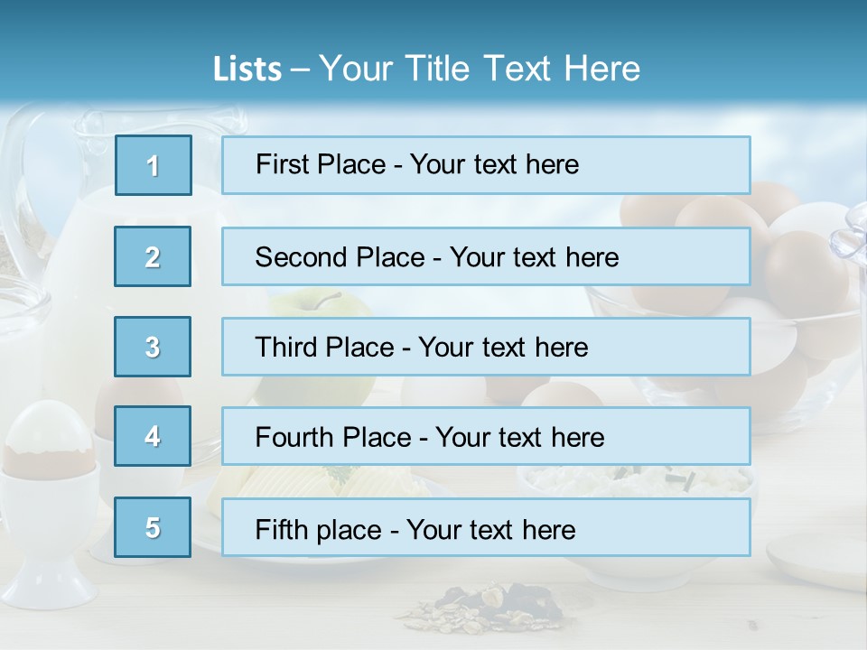Groceries Cups Buttermilk PowerPoint Template