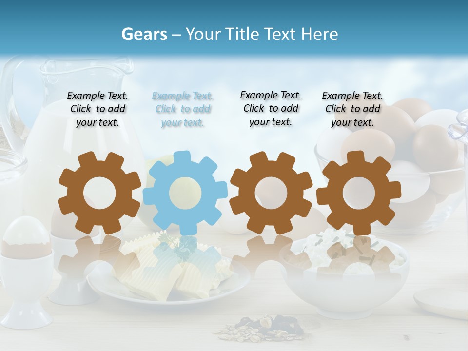 Groceries Cups Buttermilk PowerPoint Template