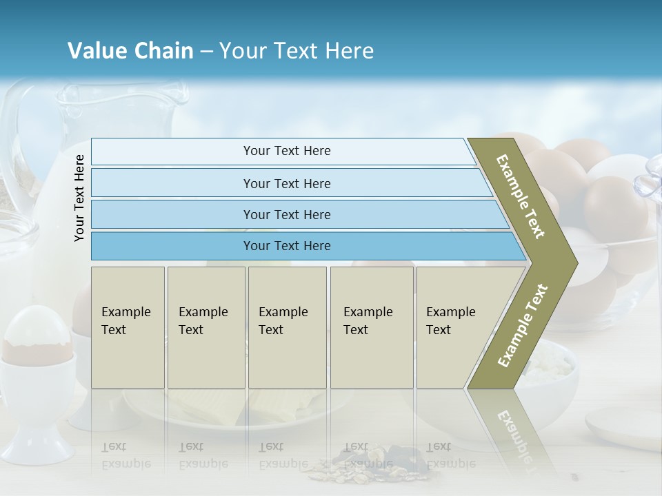 Groceries Cups Buttermilk PowerPoint Template