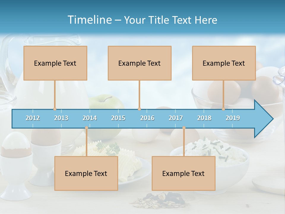 Groceries Cups Buttermilk PowerPoint Template