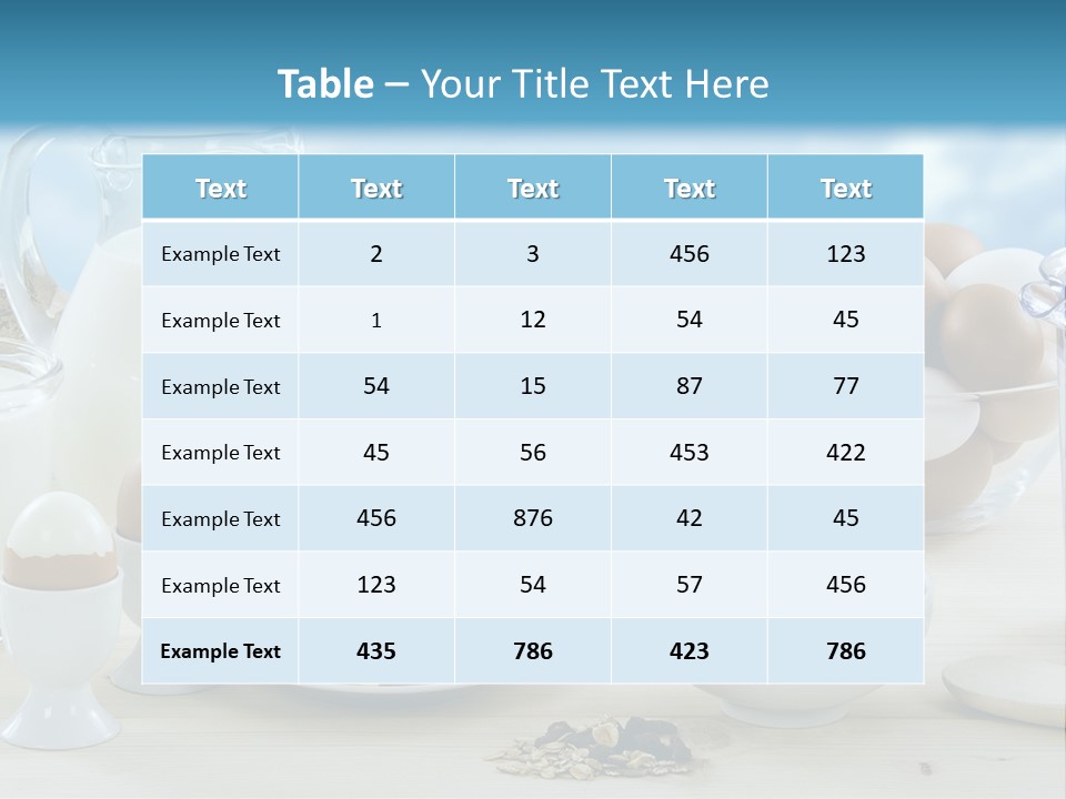 Groceries Cups Buttermilk PowerPoint Template