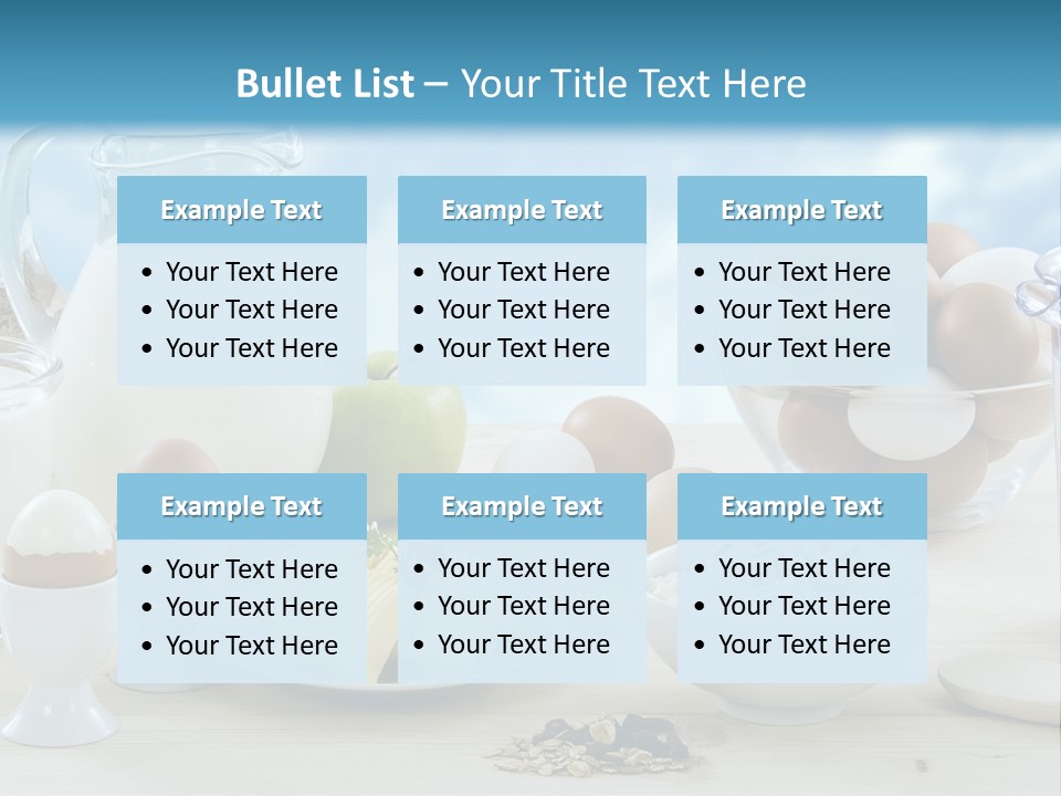 Groceries Cups Buttermilk PowerPoint Template