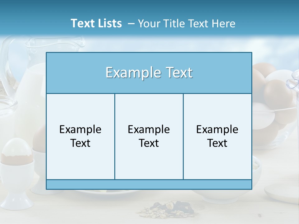 Groceries Cups Buttermilk PowerPoint Template