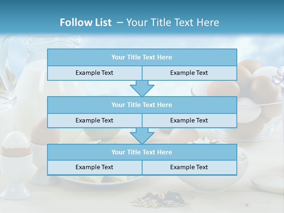 Groceries Cups Buttermilk PowerPoint Template