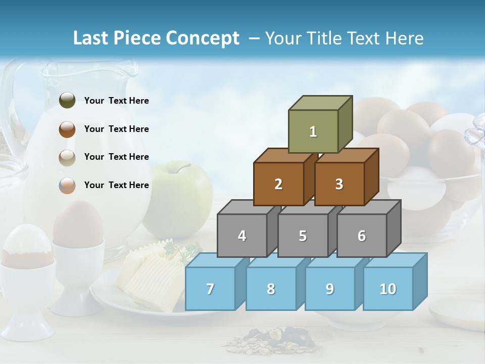 Groceries Cups Buttermilk PowerPoint Template