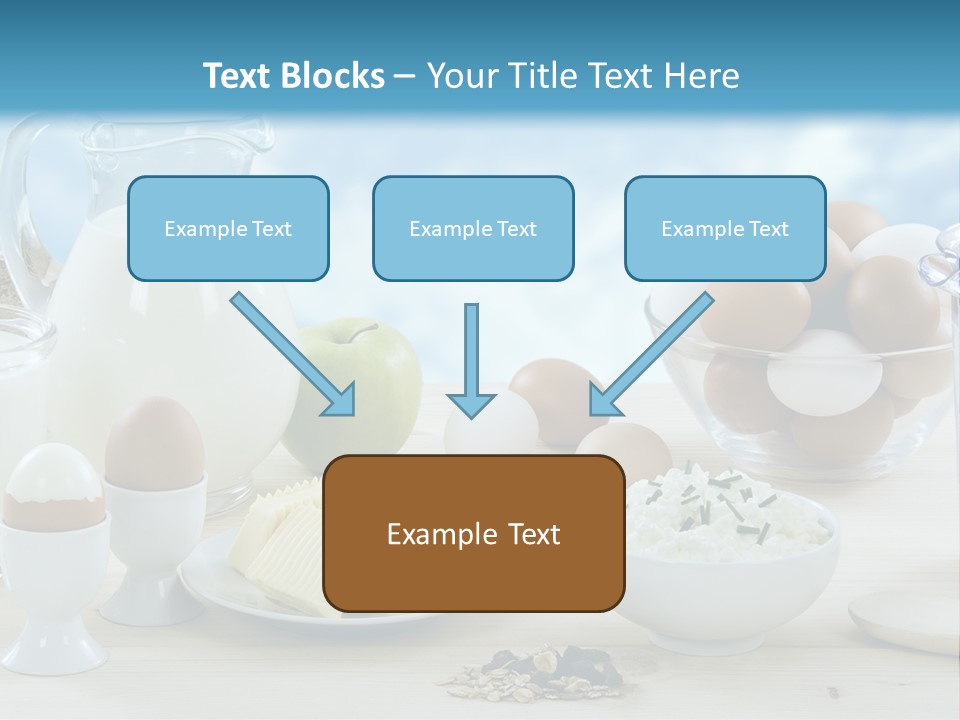 Groceries Cups Buttermilk PowerPoint Template