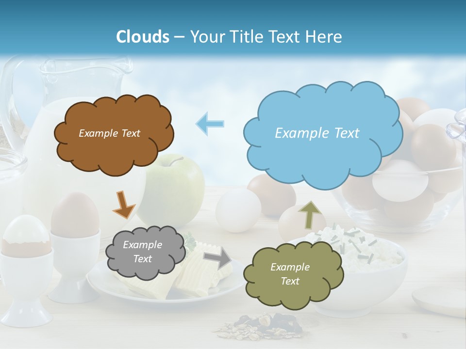 Groceries Cups Buttermilk PowerPoint Template