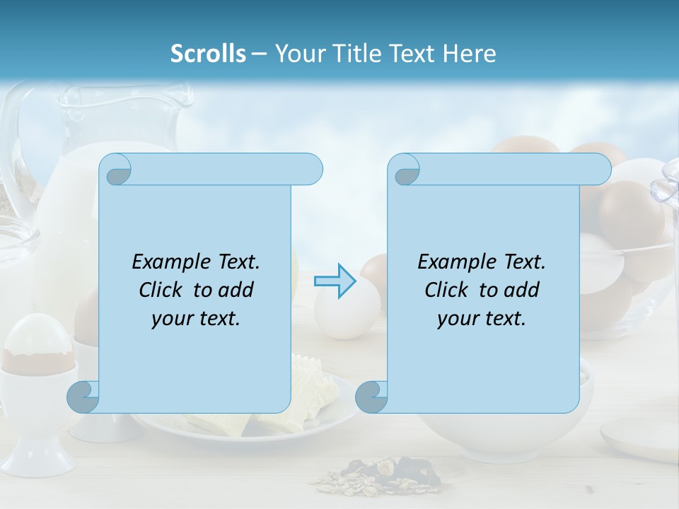 Groceries Cups Buttermilk PowerPoint Template
