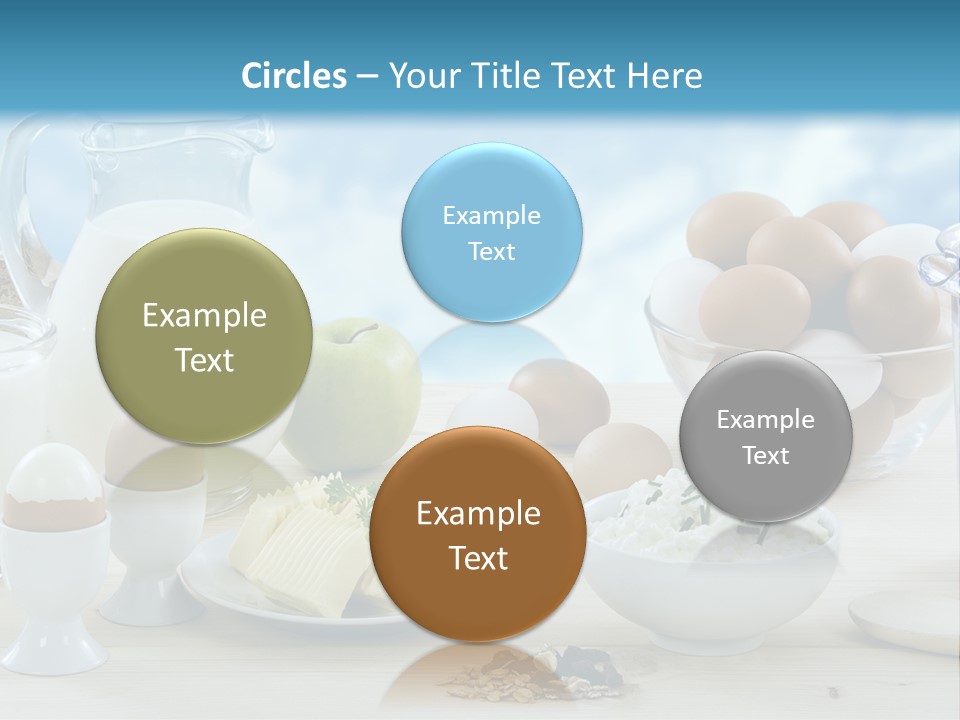 Groceries Cups Buttermilk PowerPoint Template
