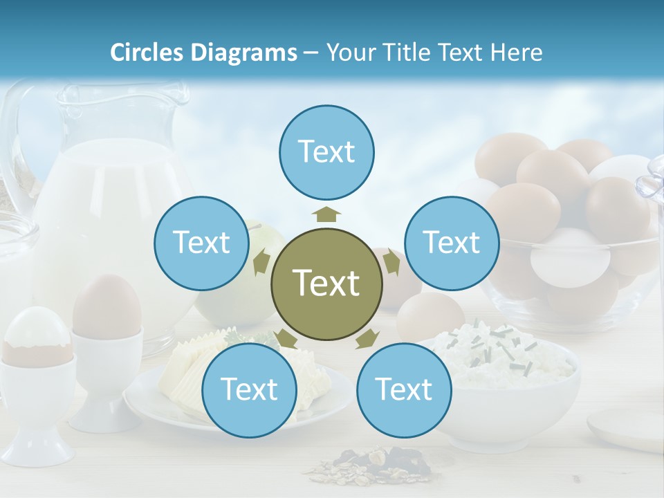 Groceries Cups Buttermilk PowerPoint Template