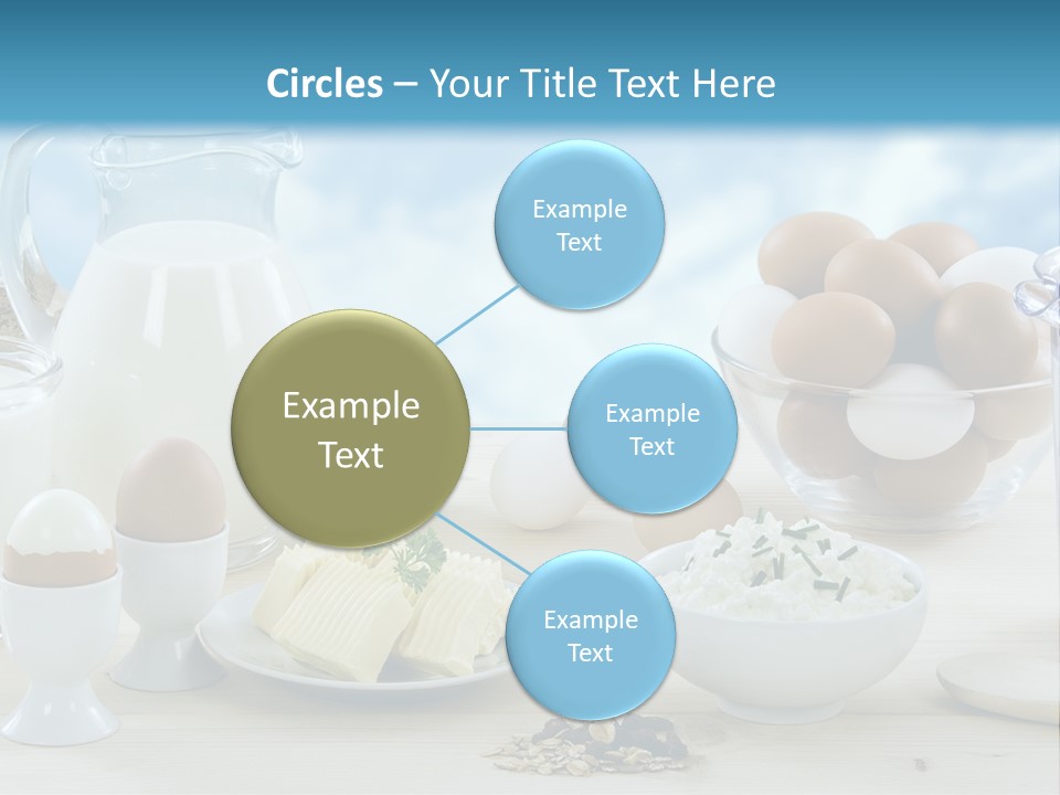 Groceries Cups Buttermilk PowerPoint Template