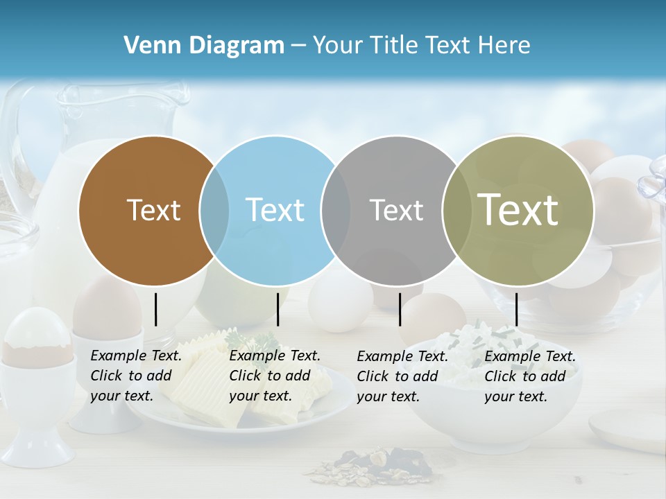Groceries Cups Buttermilk PowerPoint Template