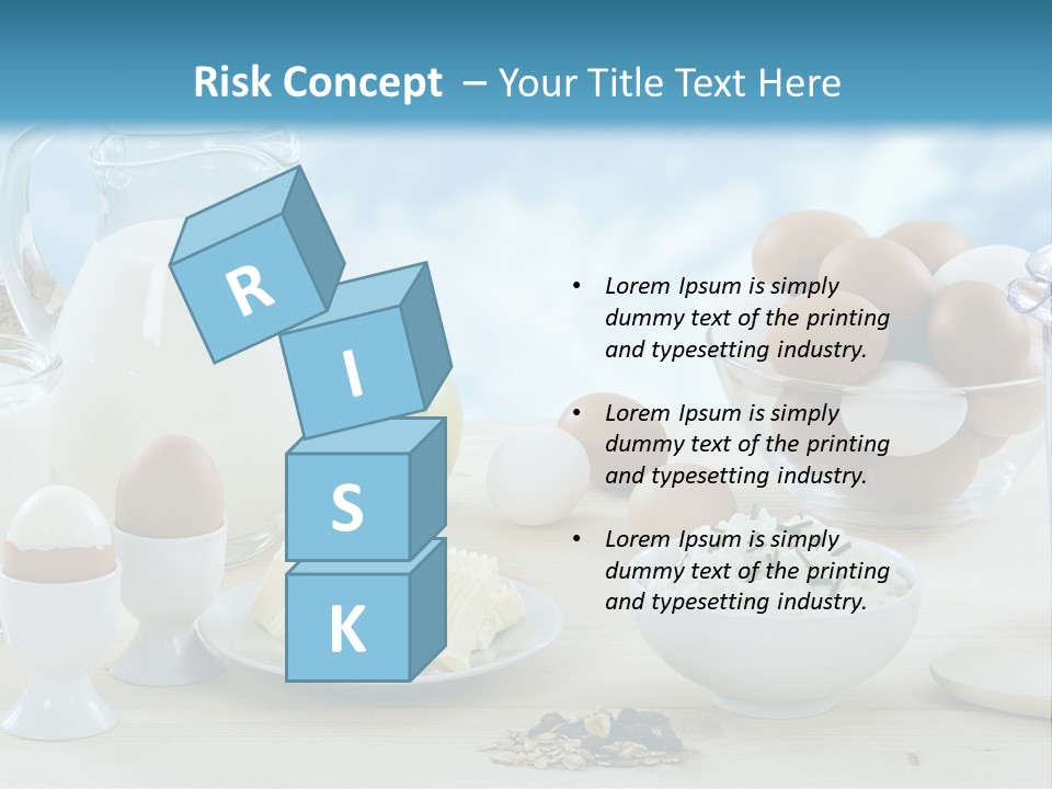 Groceries Cups Buttermilk PowerPoint Template