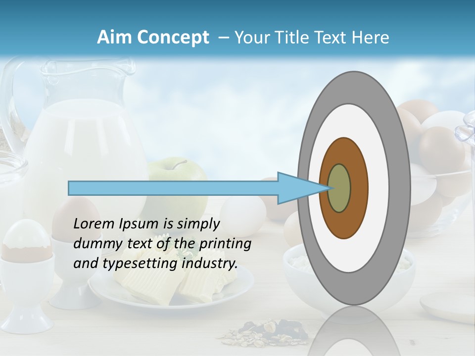 Groceries Cups Buttermilk PowerPoint Template