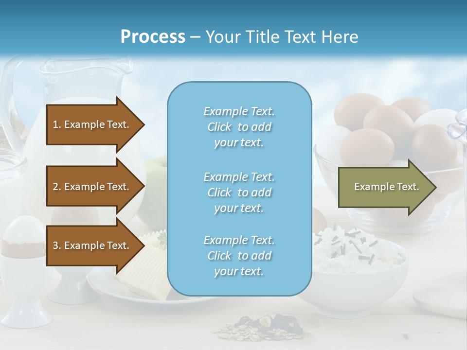 Groceries Cups Buttermilk PowerPoint Template