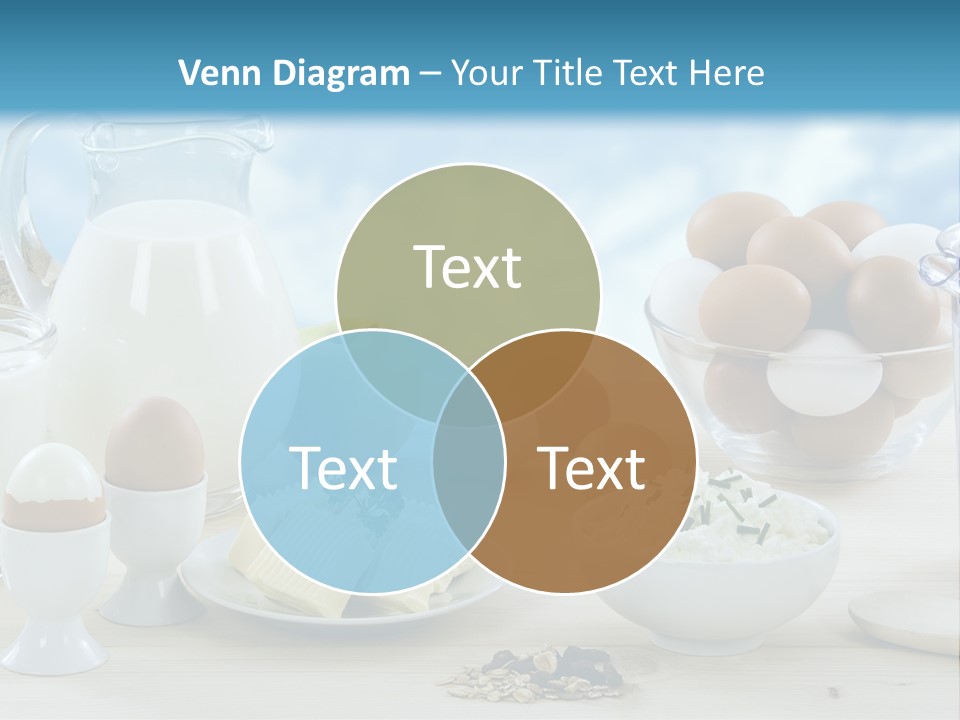 Groceries Cups Buttermilk PowerPoint Template