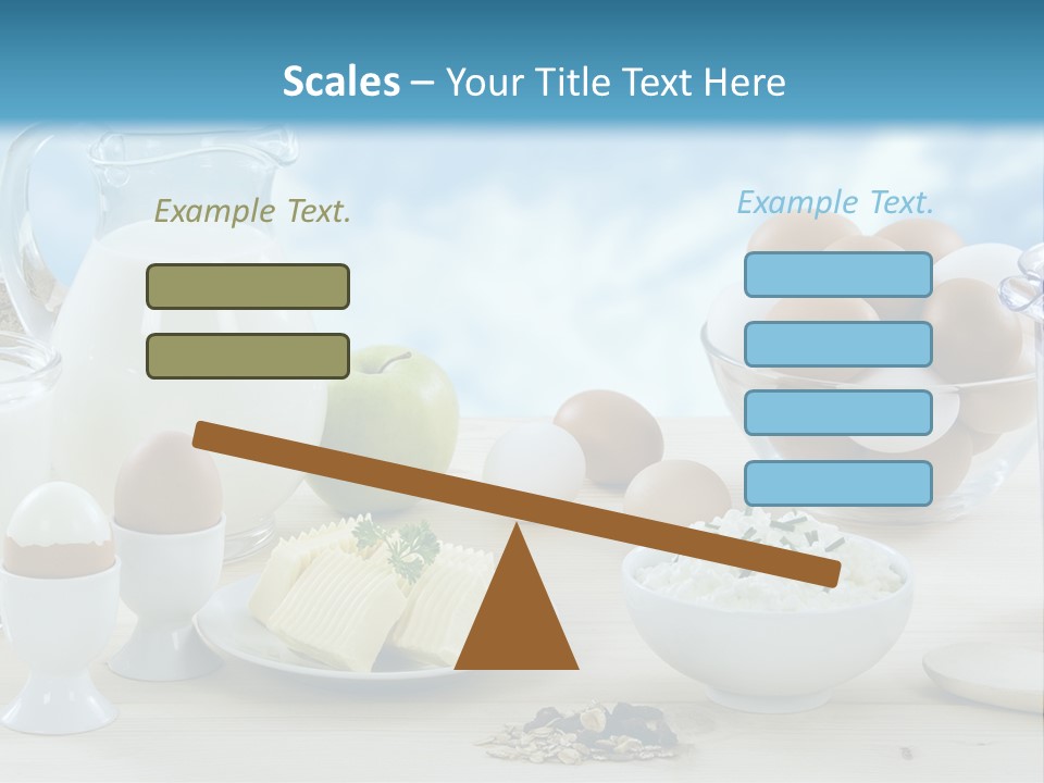 Groceries Cups Buttermilk PowerPoint Template