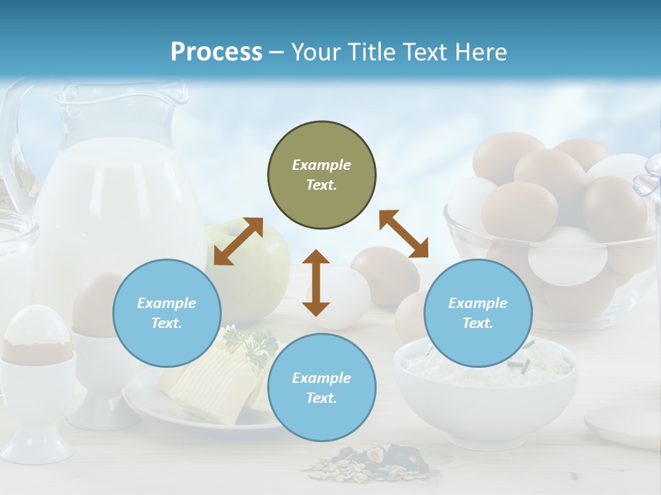 Groceries Cups Buttermilk PowerPoint Template
