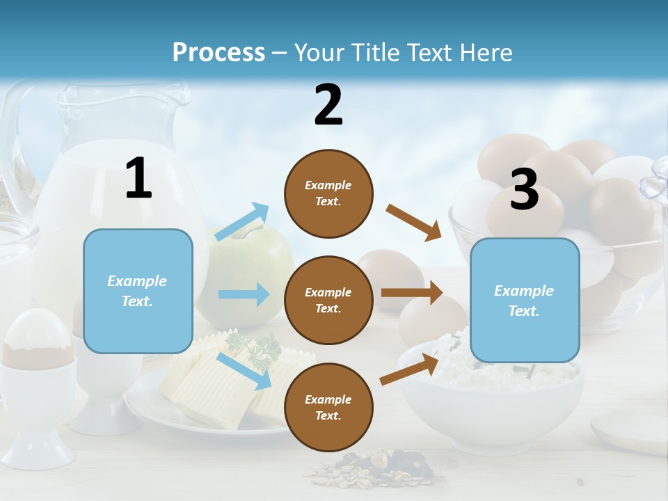 Groceries Cups Buttermilk PowerPoint Template