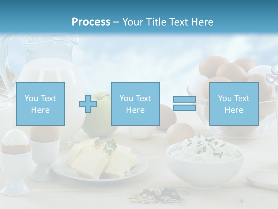 Groceries Cups Buttermilk PowerPoint Template