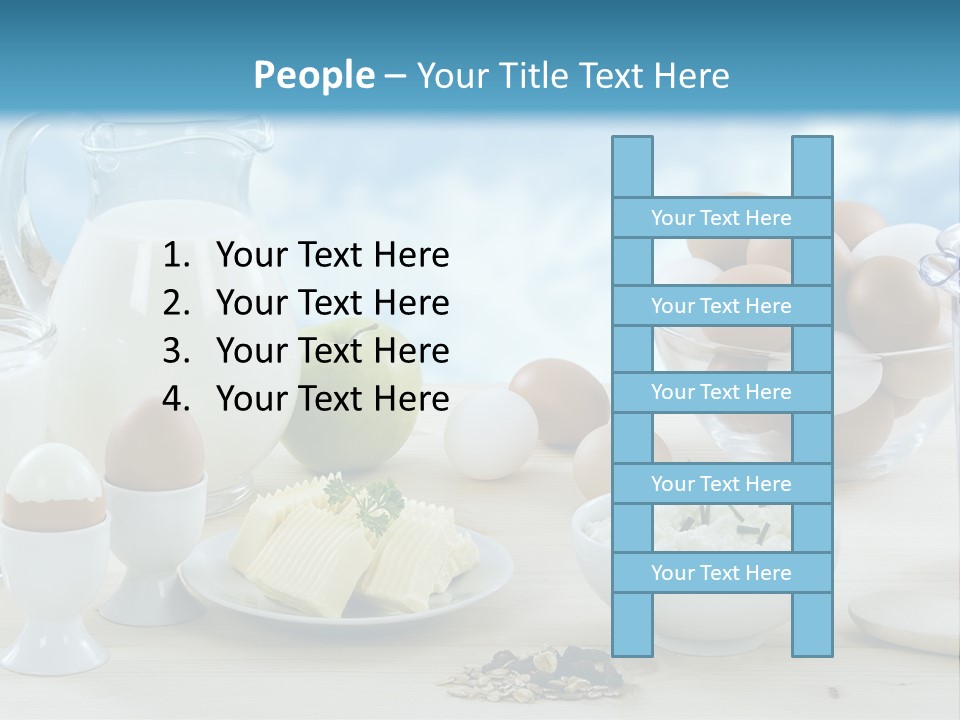 Groceries Cups Buttermilk PowerPoint Template