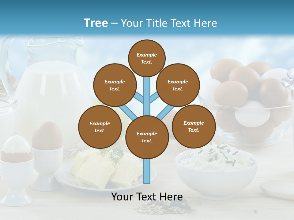 Groceries Cups Buttermilk PowerPoint Template