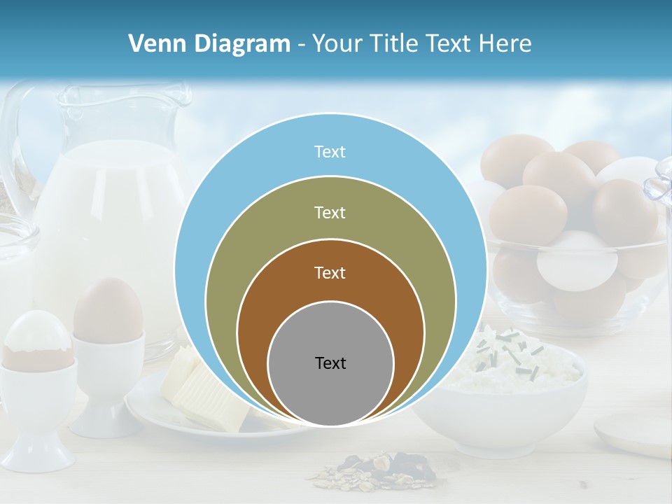 Groceries Cups Buttermilk PowerPoint Template