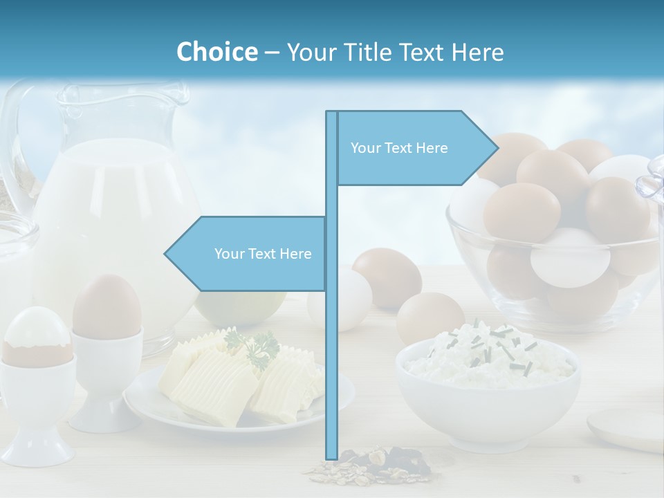 Groceries Cups Buttermilk PowerPoint Template
