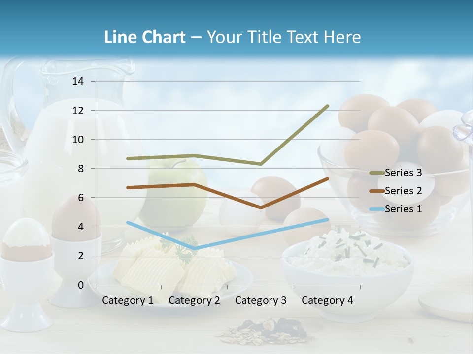 Groceries Cups Buttermilk PowerPoint Template