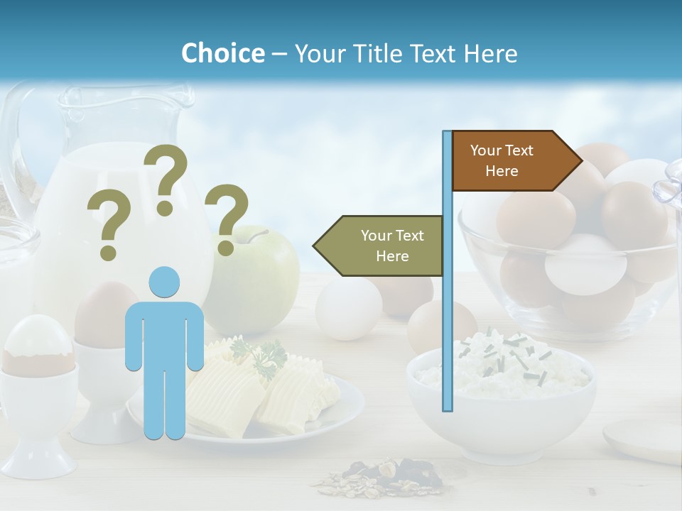 Groceries Cups Buttermilk PowerPoint Template