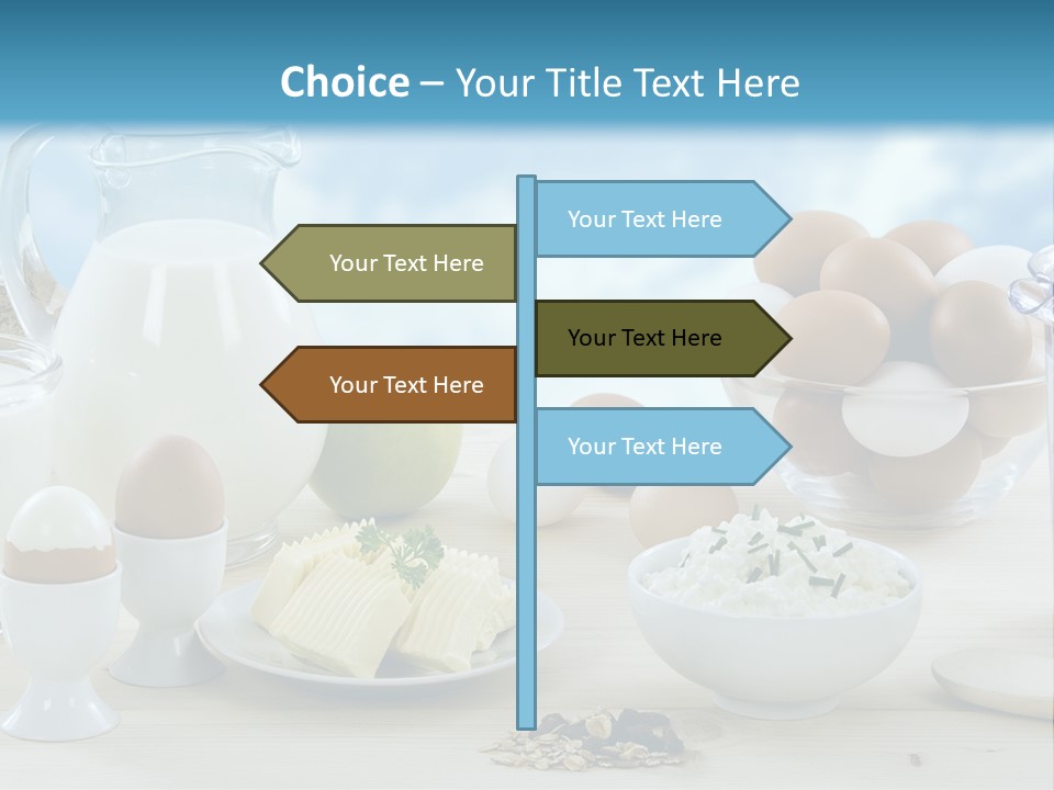 Groceries Cups Buttermilk PowerPoint Template