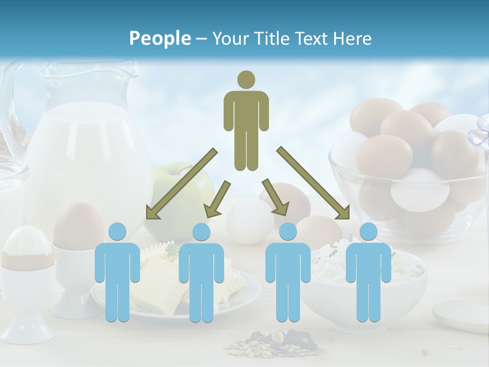 Groceries Cups Buttermilk PowerPoint Template