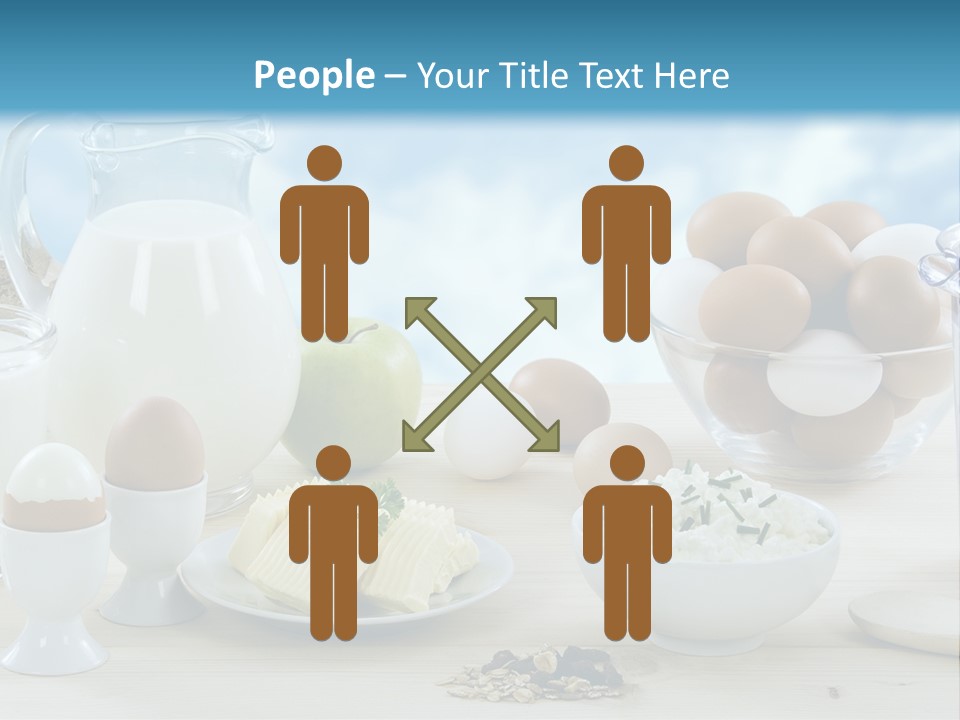 Groceries Cups Buttermilk PowerPoint Template