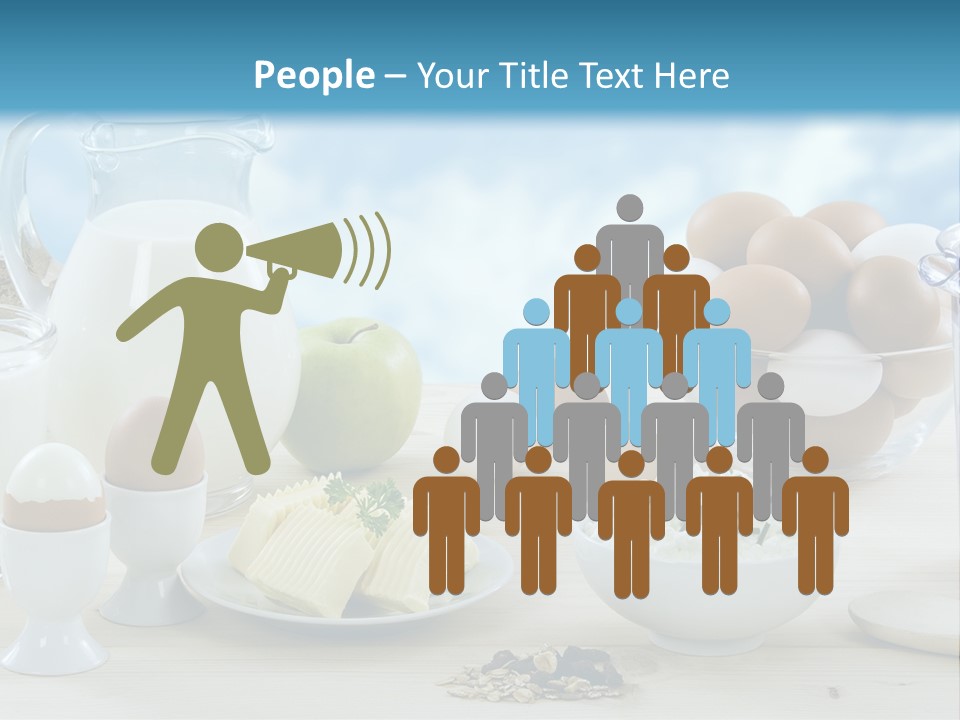 Groceries Cups Buttermilk PowerPoint Template