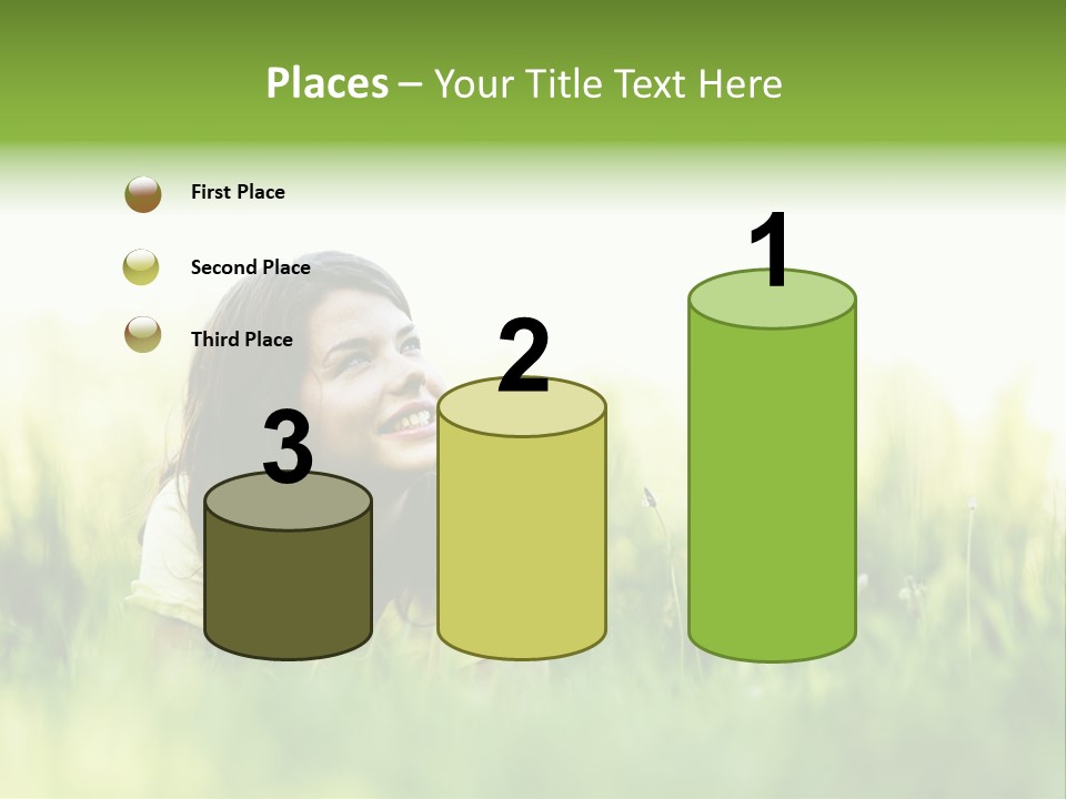 Lady Teenager Field PowerPoint Template