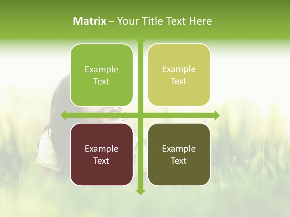 Lady Teenager Field PowerPoint Template