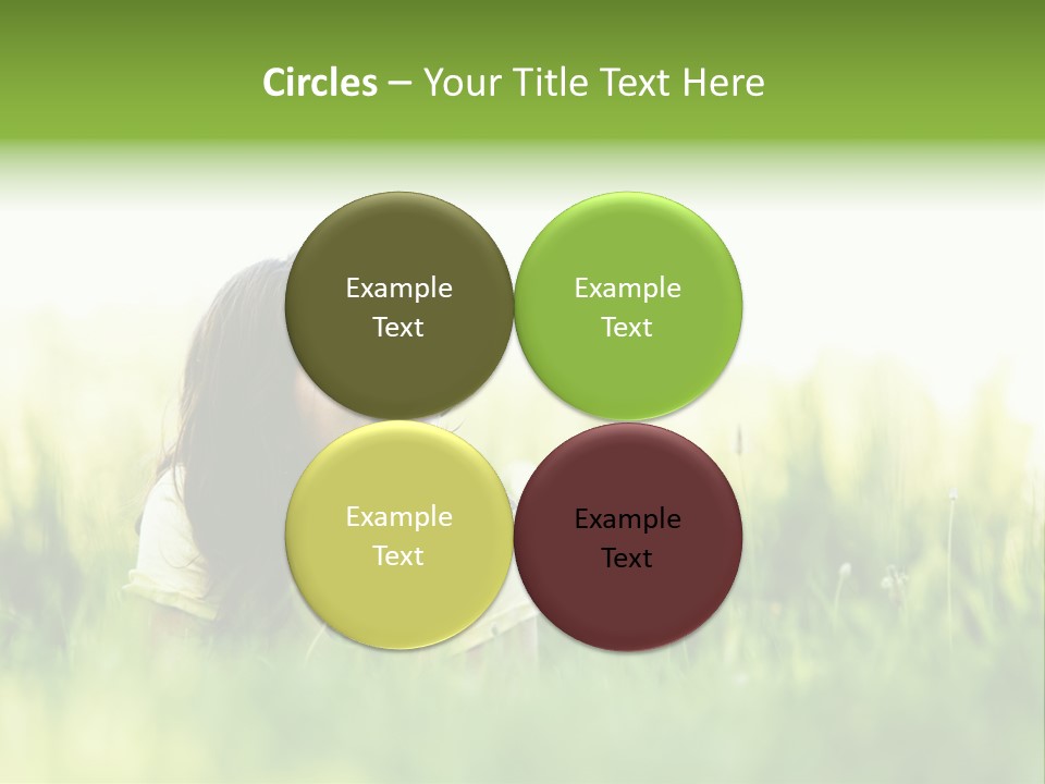 Lady Teenager Field PowerPoint Template