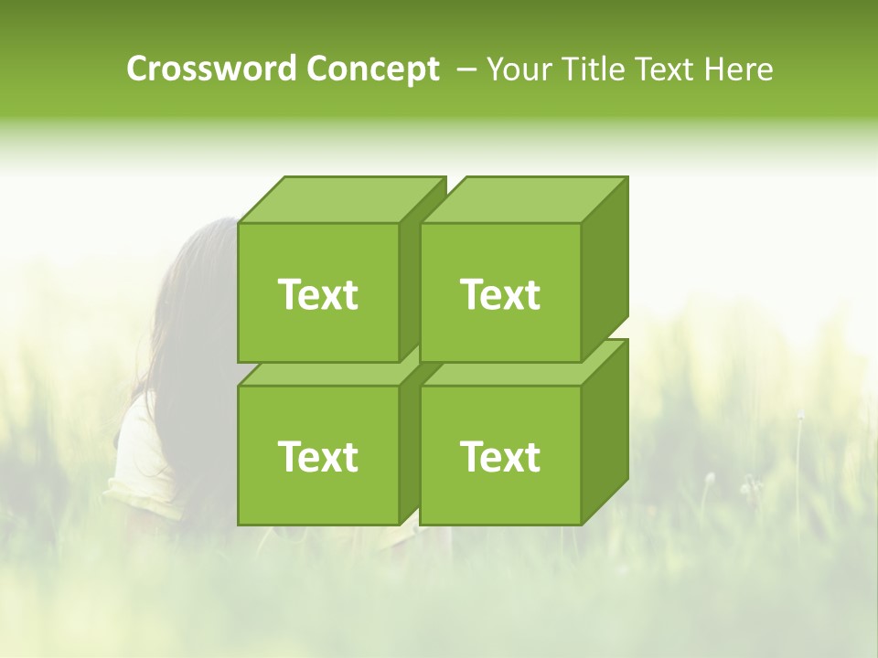 Lady Teenager Field PowerPoint Template
