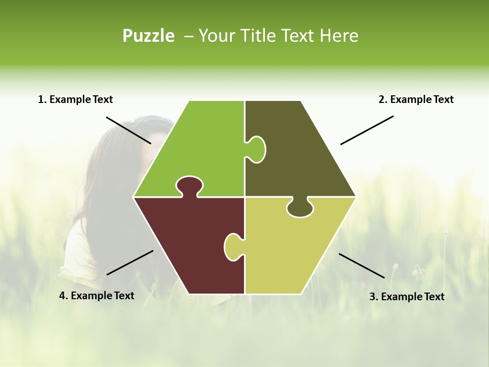 Lady Teenager Field PowerPoint Template