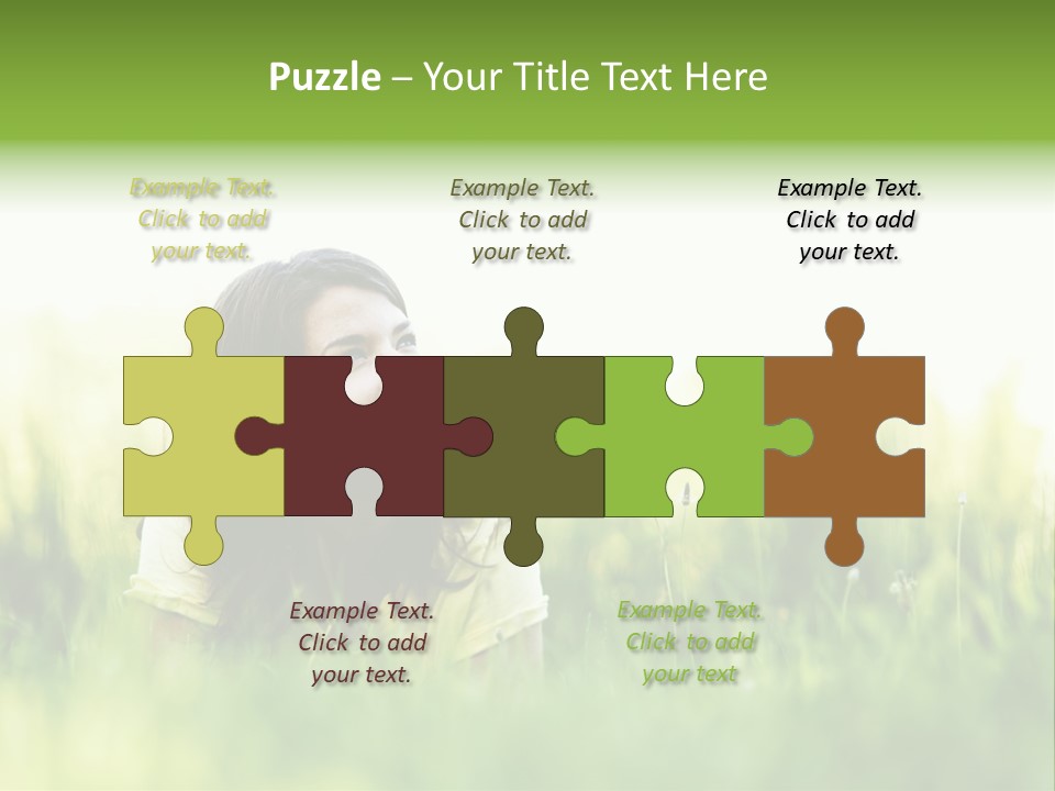 Lady Teenager Field PowerPoint Template