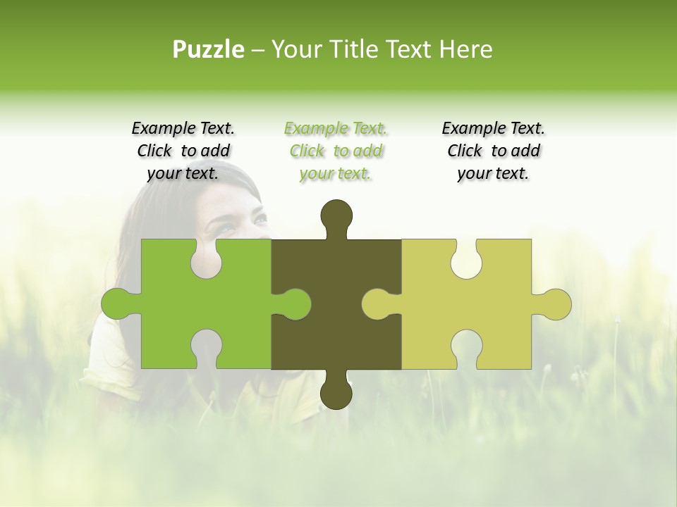 Lady Teenager Field PowerPoint Template