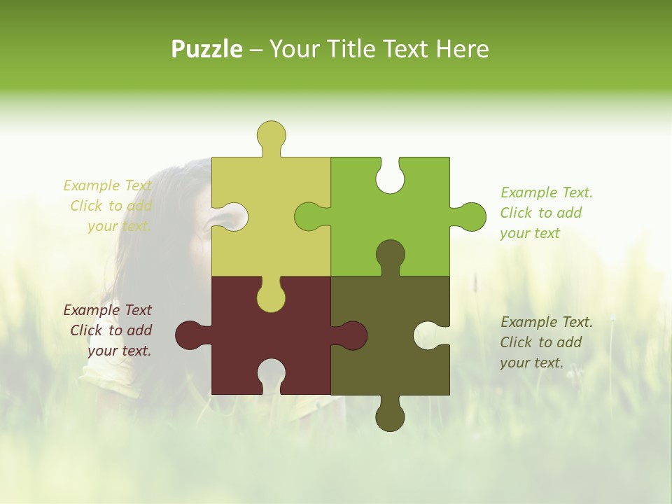 Lady Teenager Field PowerPoint Template