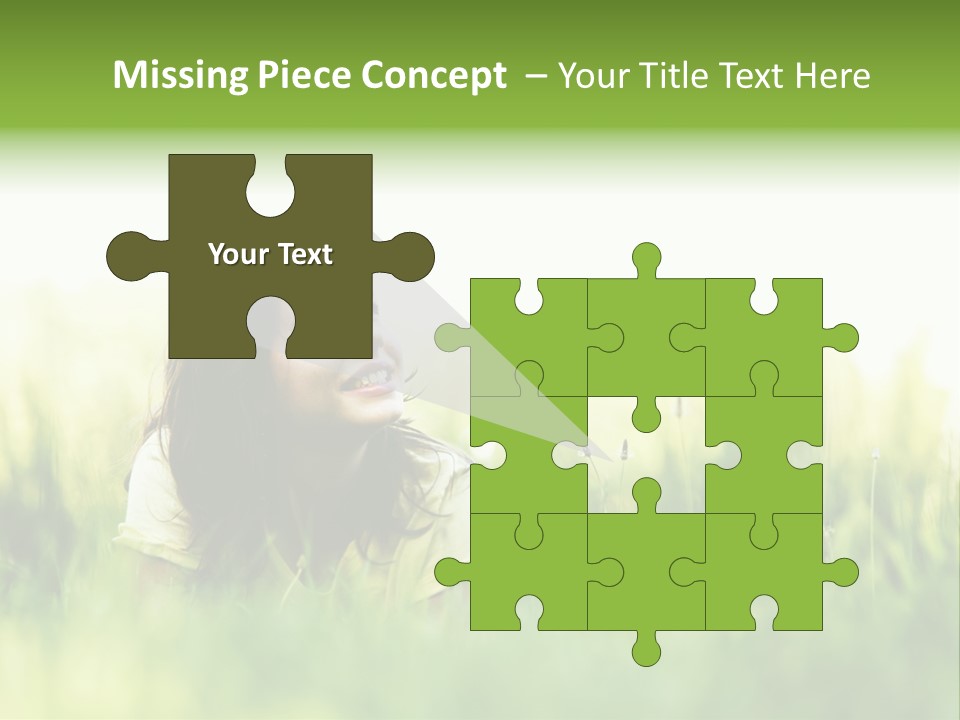 Lady Teenager Field PowerPoint Template