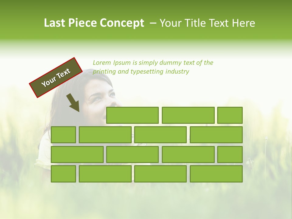 Lady Teenager Field PowerPoint Template