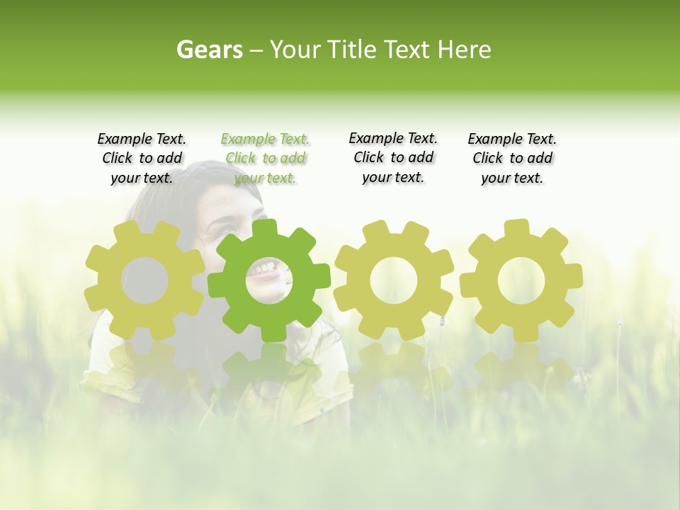 Lady Teenager Field PowerPoint Template